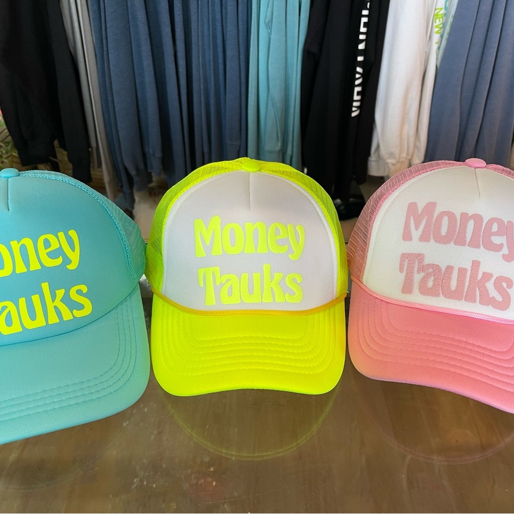 Money tauks foam trucker hats follow us on Instagram money tauks MTK